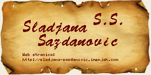 Slađana Sazdanović vizit kartica
